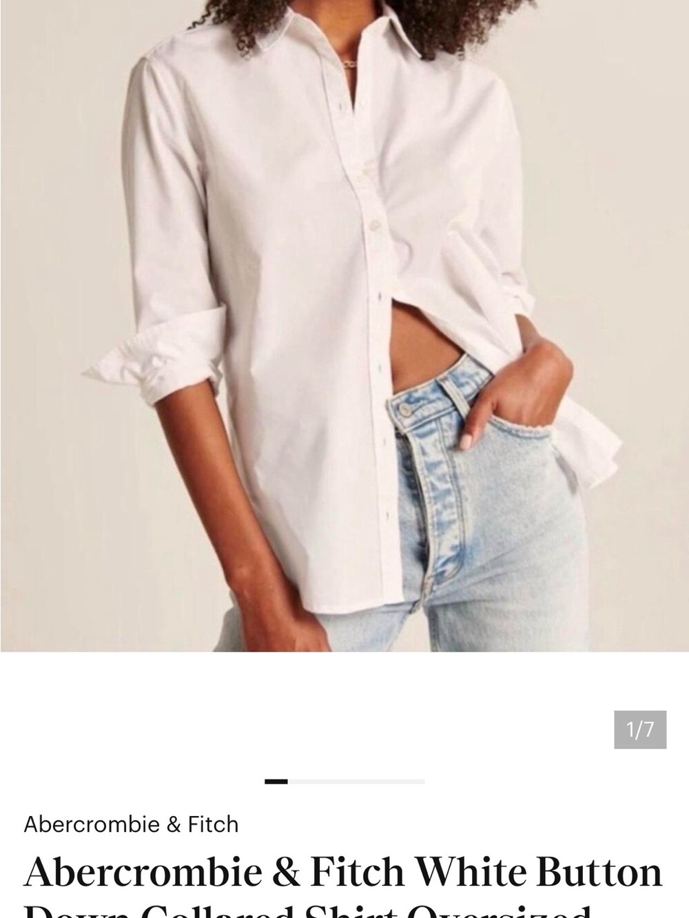 Abercrombie & Fitch White Classic Button-Down Shirt size xs